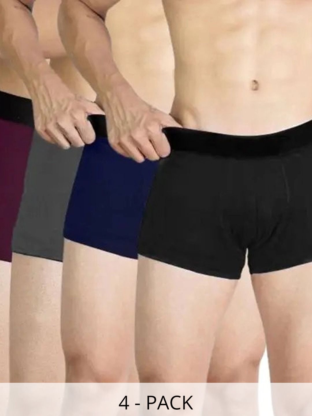 CAVENDERS Pack of 4 Microfiber Blend Solid Trunks-picture-28