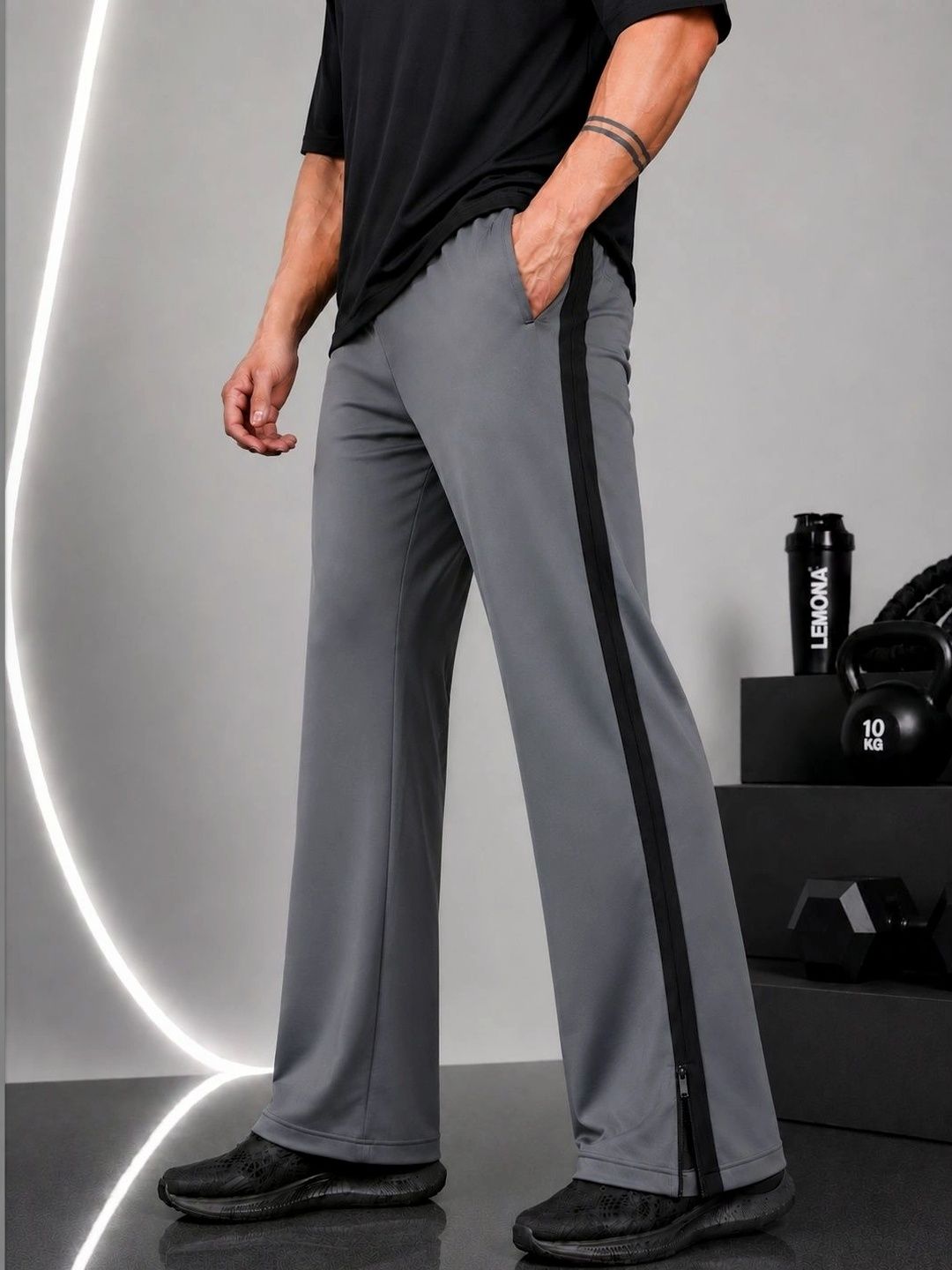 Lemona Men Regular Fit Rapid-Dry Training Track Pants-picture-46