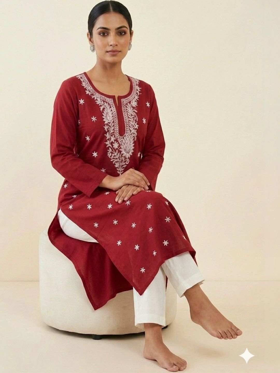 ROYAL S FASHION GALLERY Women Ethnic Motifs Embroidered Chikankari Handloom-picture-38