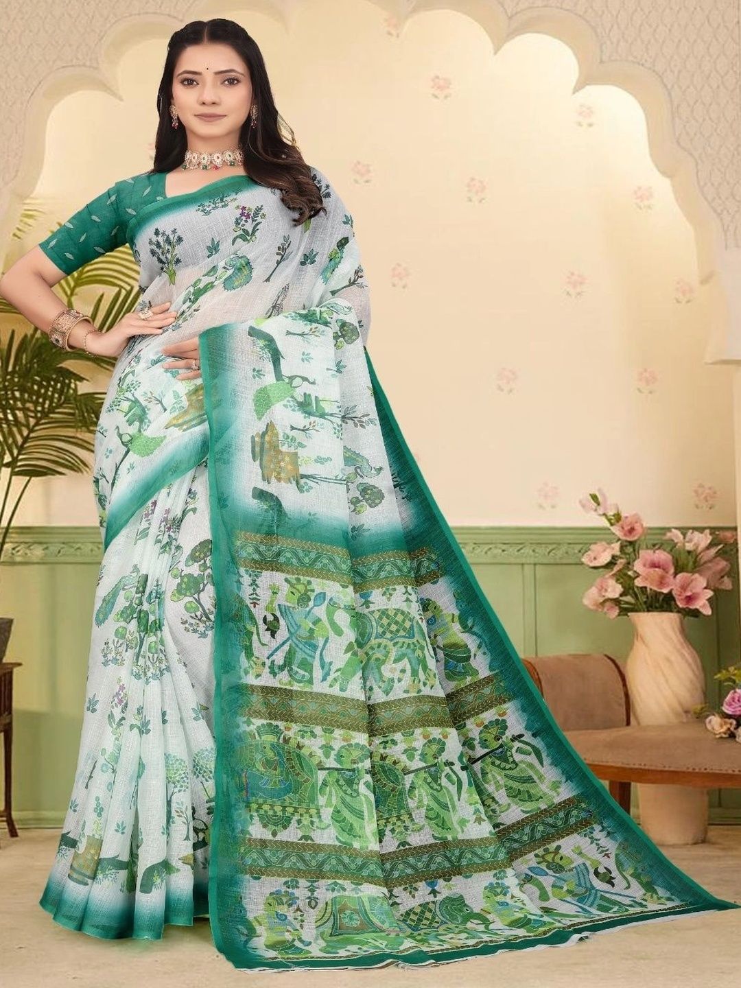 JIVIKA Woven Design Silk Cotton Kanjeevaram Saree-picture-32