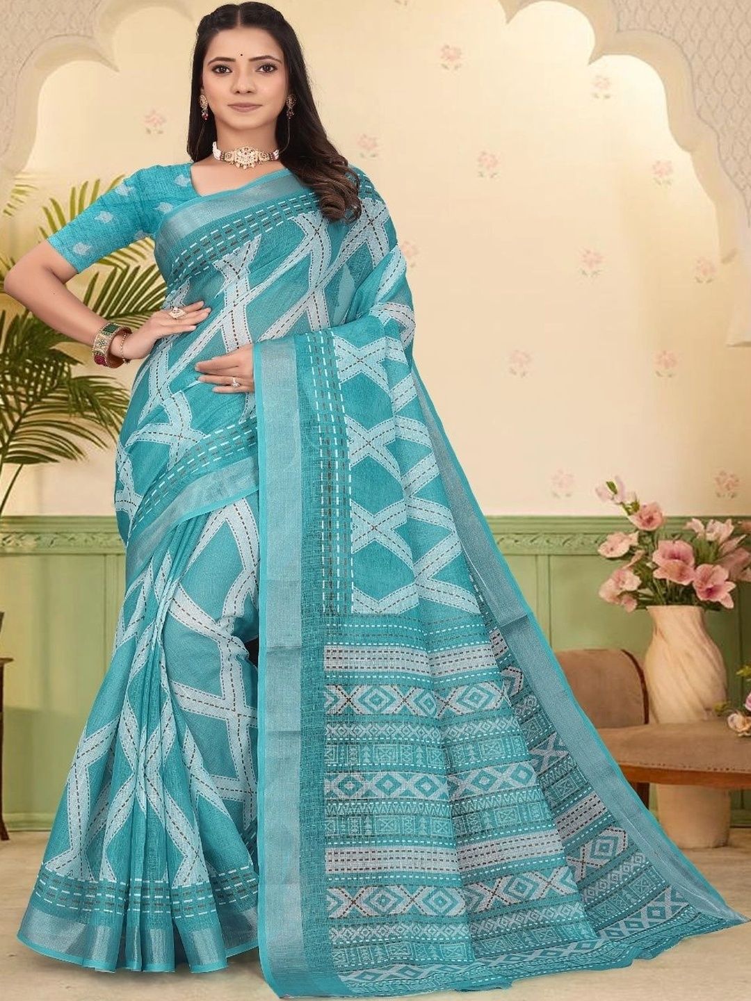 JIVIKA Woven Design Silk Cotton Kanjeevaram Saree-picture-22