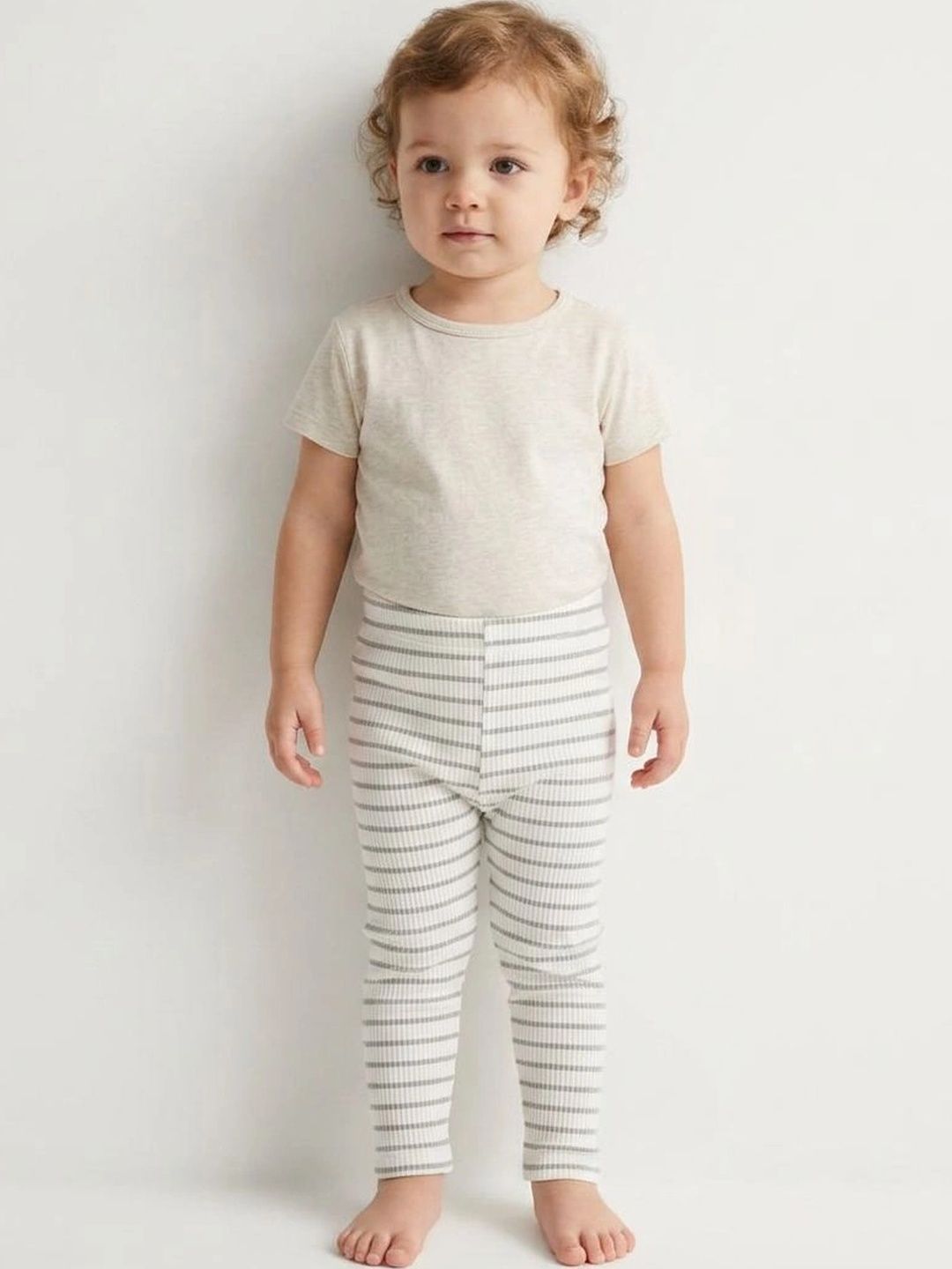 milknmini Infant Girls Striped Ankle Length Leggings-picture-46