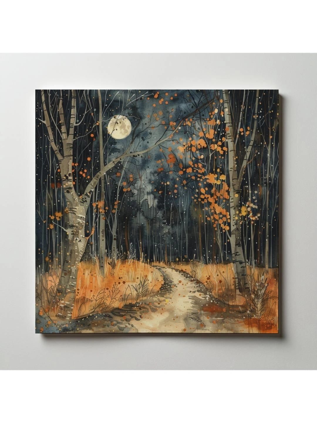 ARTOLIC Forest Full Moon Painting Wall Sticker-image-10