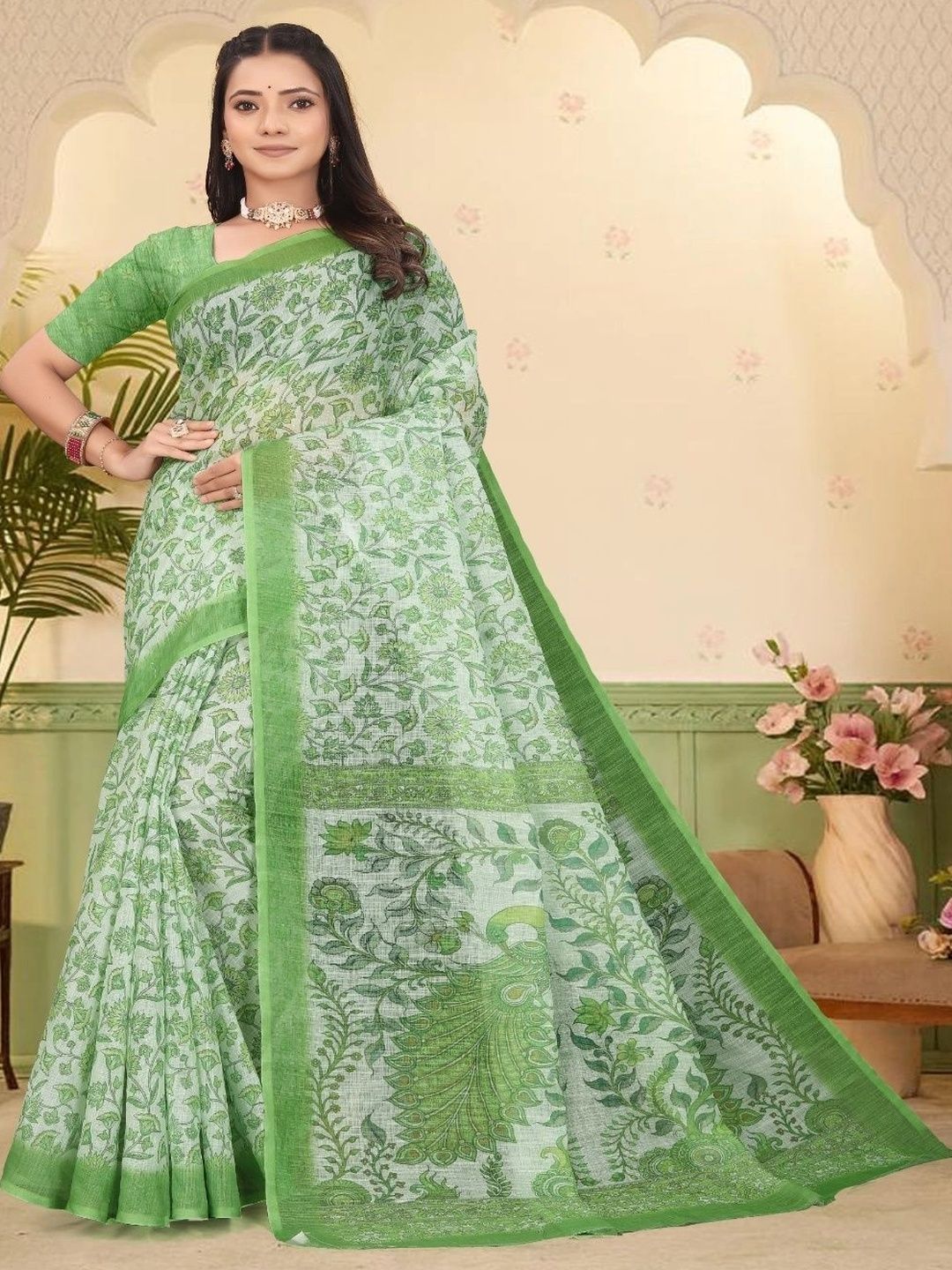JIVIKA Floral Silk Cotton Kanjeevaram Saree-picture-26