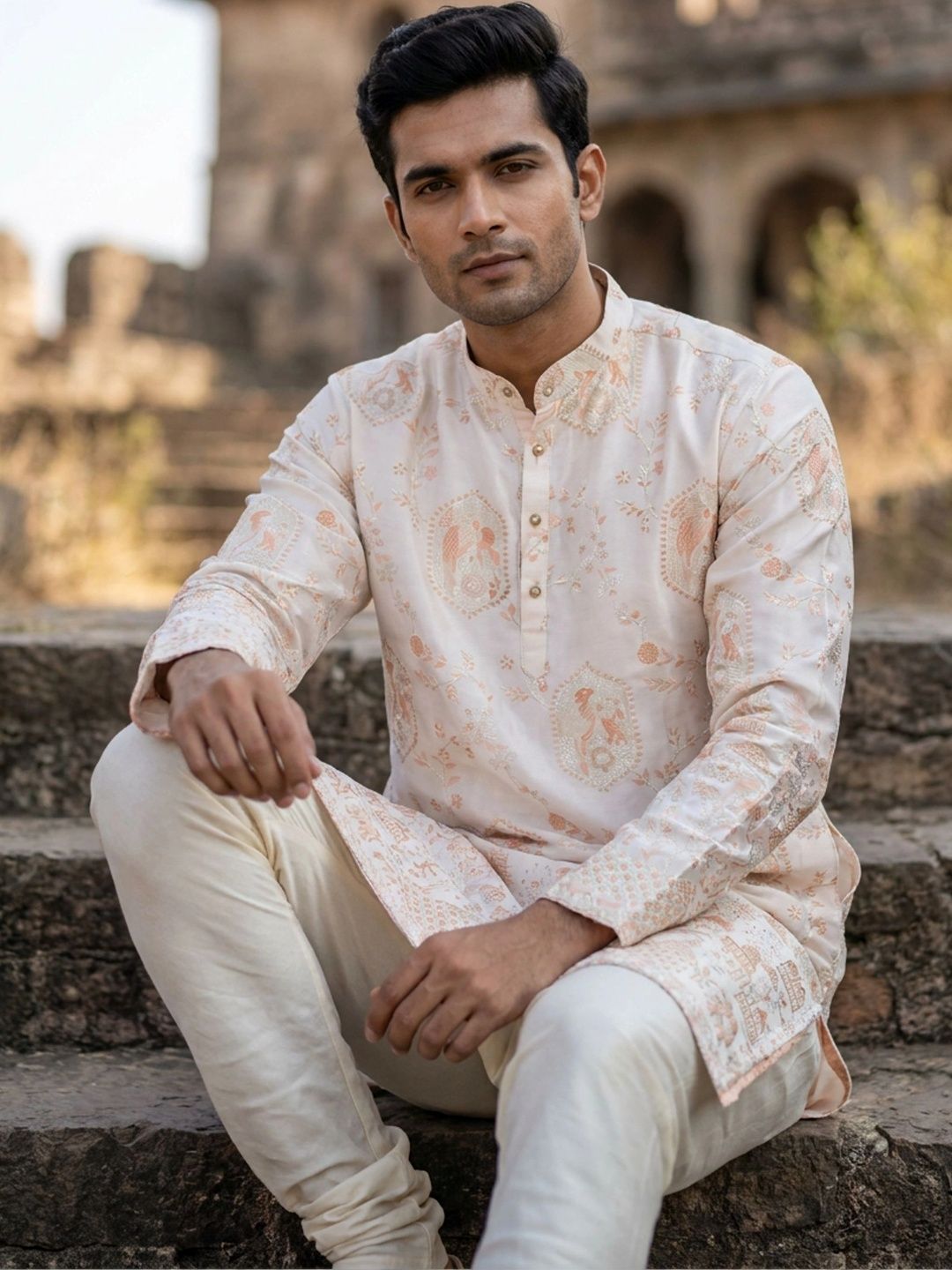 Anouk Men Ethnic Motifs Embroidered Thread Work Kurta-picture-51