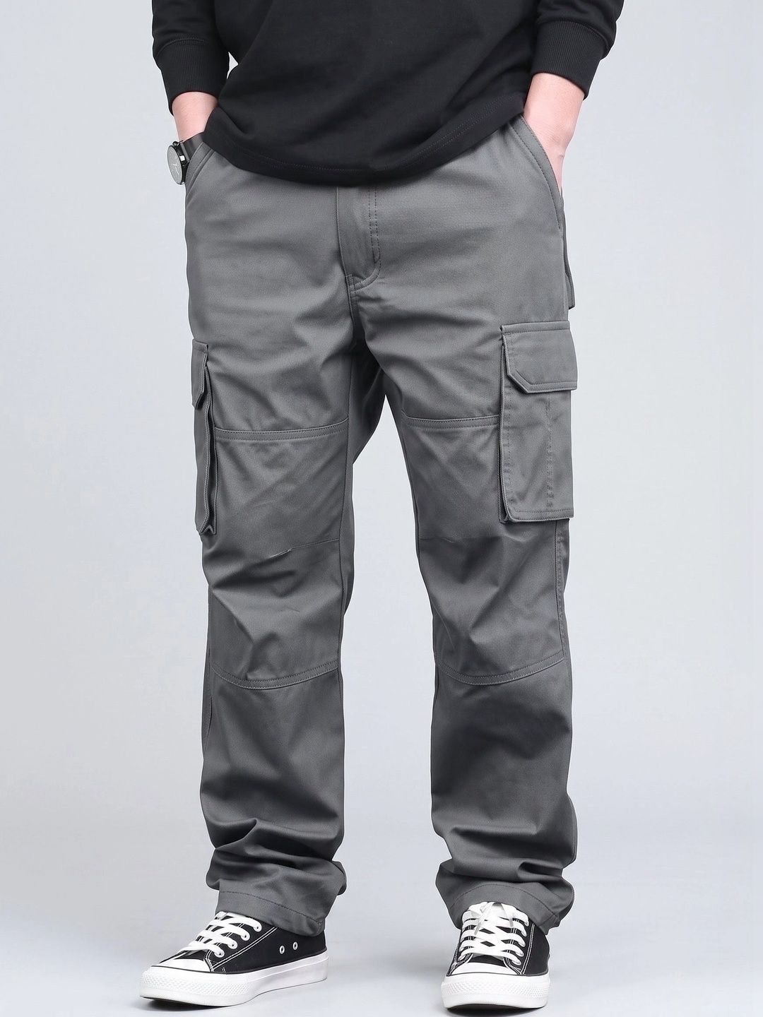 Mast & Harbour Men Classic Loose Fit Cargos Trousers-picture-14