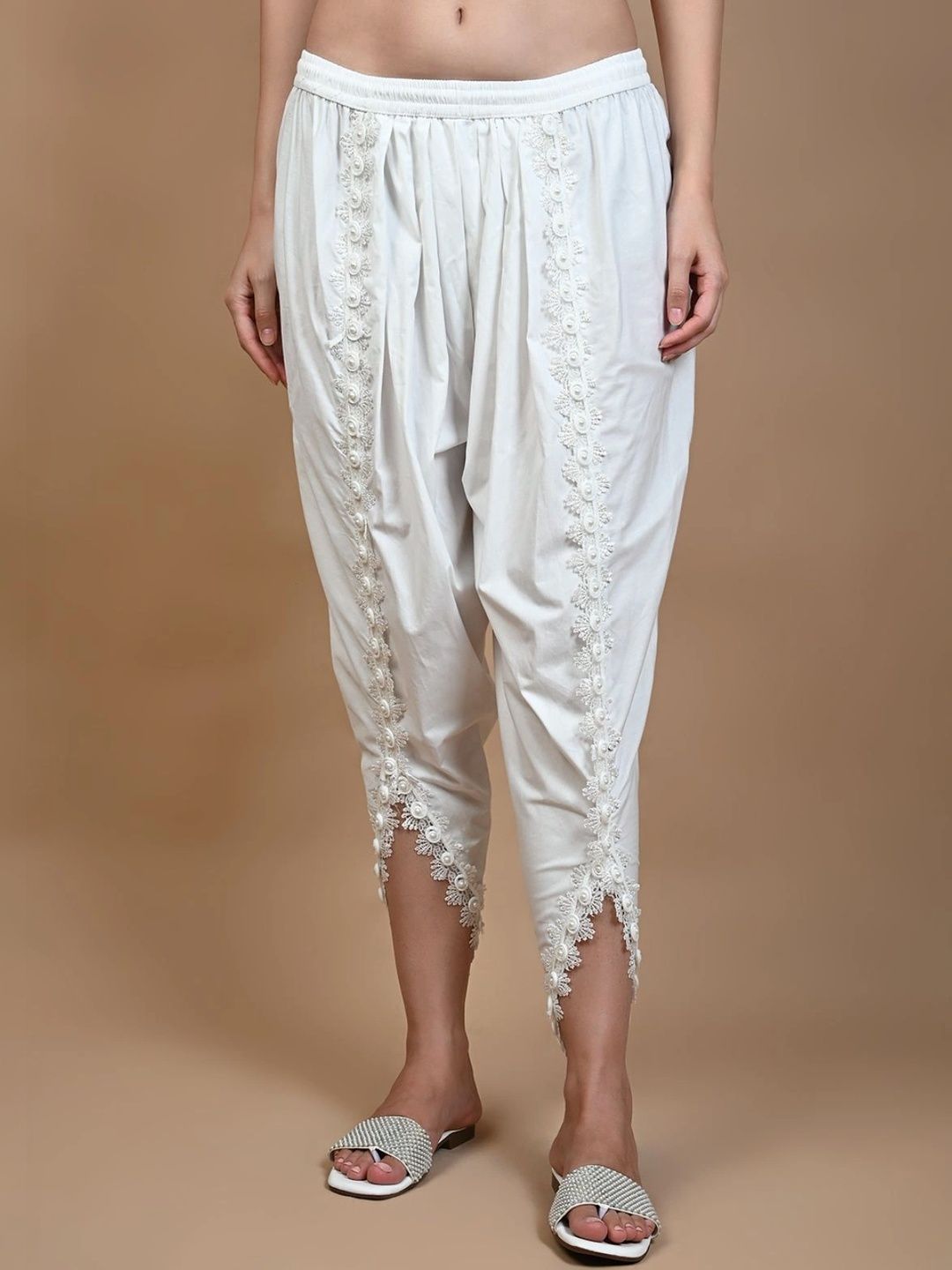 SRISARAS Women Embroidered Cotton Dhoti Pants-image-48
