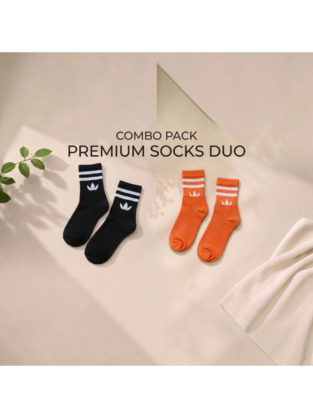 SWAZ Men Pack of 2 Cotton Assorted Striped Above Ankle Socks-picture-40