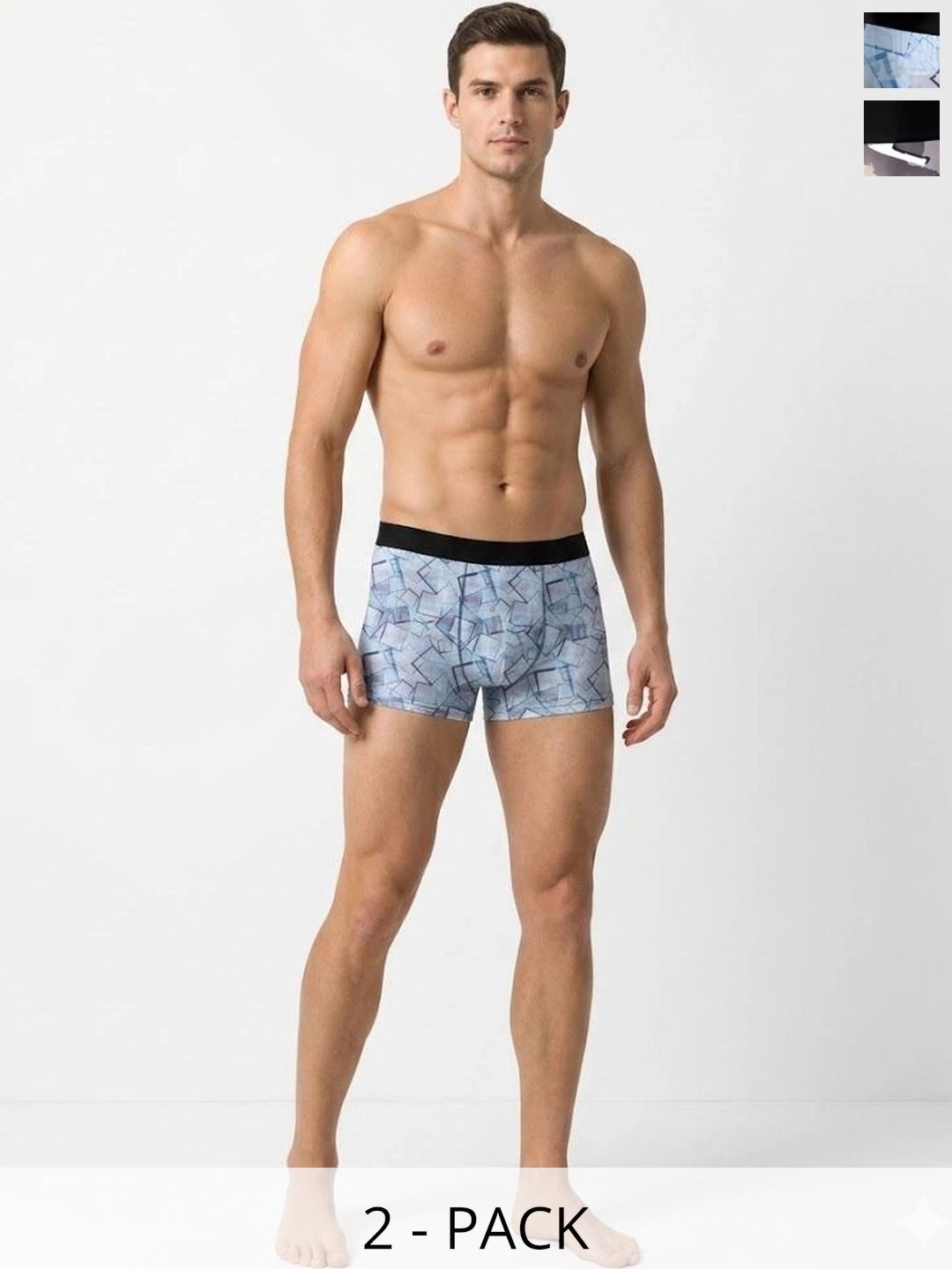 JISHVA Pack of 2 Printed Trunks-picture-15