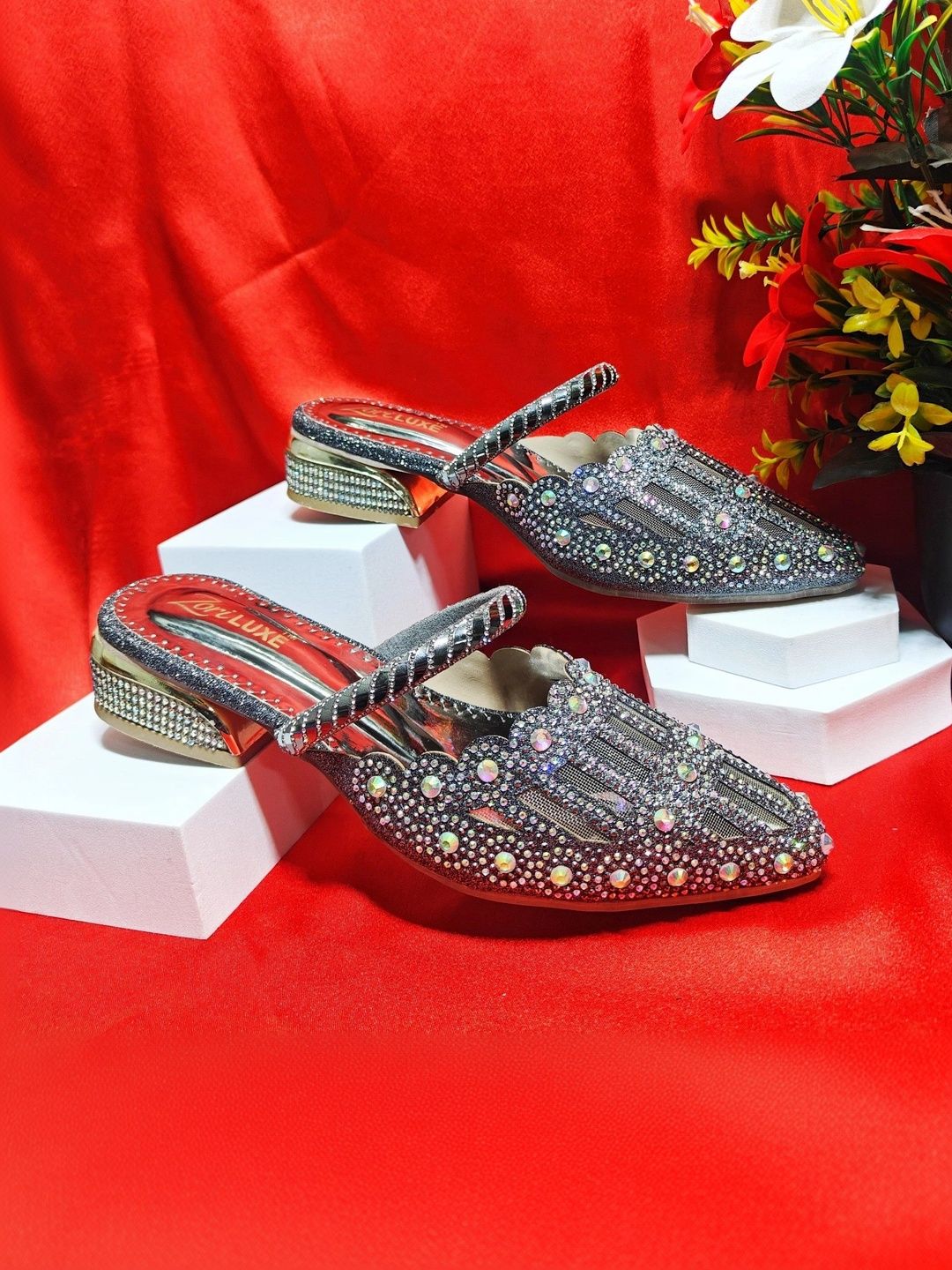 ZORILUXE Embellished Block Mules-picture-36