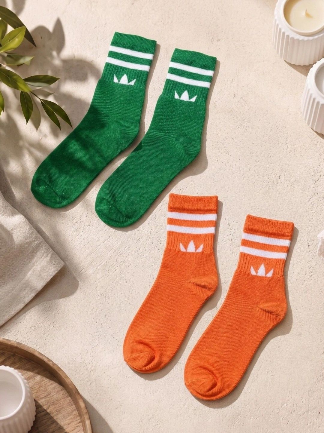 SWAZ Men Pack of 2 Cotton Assorted Patterned Above Ankle Socks-picture-21