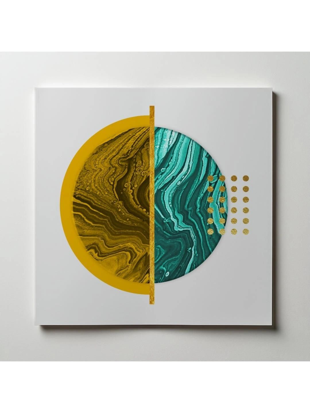 ARTOLIC Abstract Orange Color Blue Geometric Circle Wall Sticker-image-33