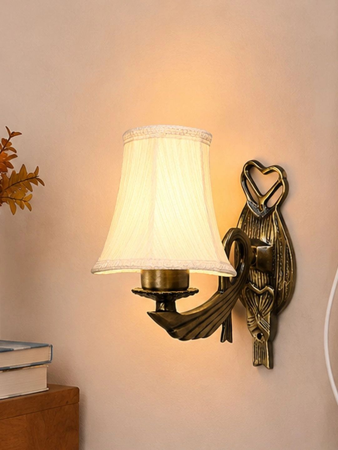 Myntra Elegant Homes Off White Metal Traditional Wall Lamp-picture-19