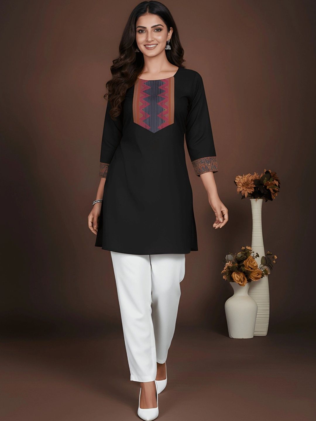 Mitera Colourblocked Ethnic Top-picture-19