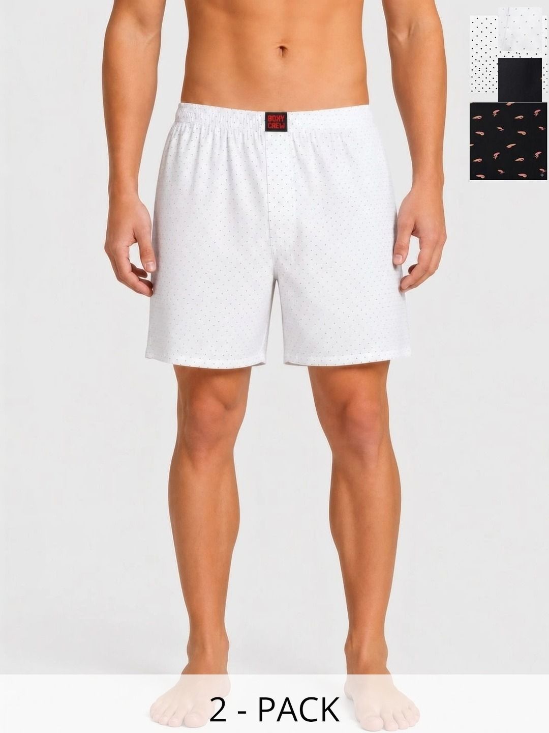 Boxy Crew Pack Of 2 Printed Pure Cotton Mid Rise Boxers-picture-16