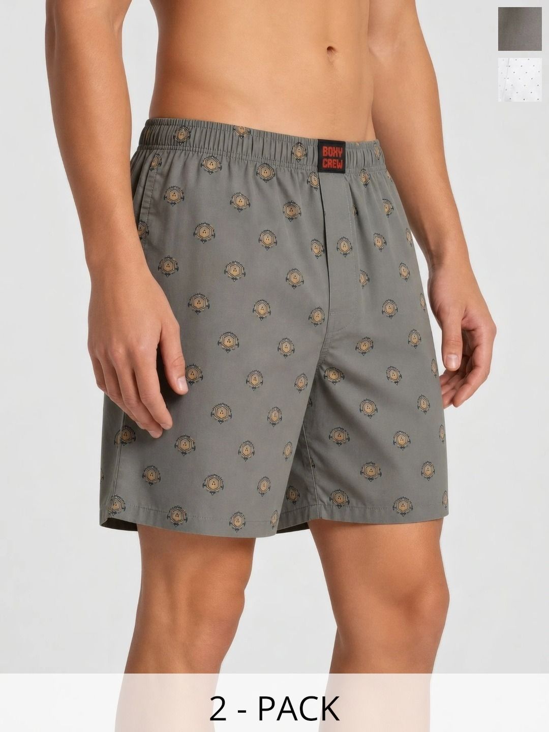 Boxy Crew Pack Of 2 Printed Pure Cotton Mid Rise Boxers-picture-37