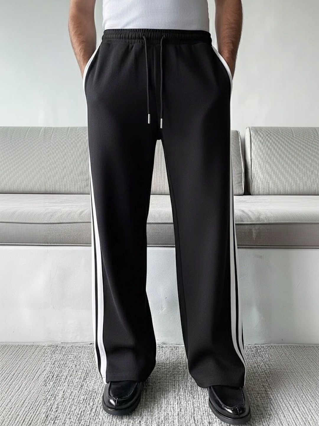WARCOURT Men Regular Fit Striped Track Pants-picture-33
