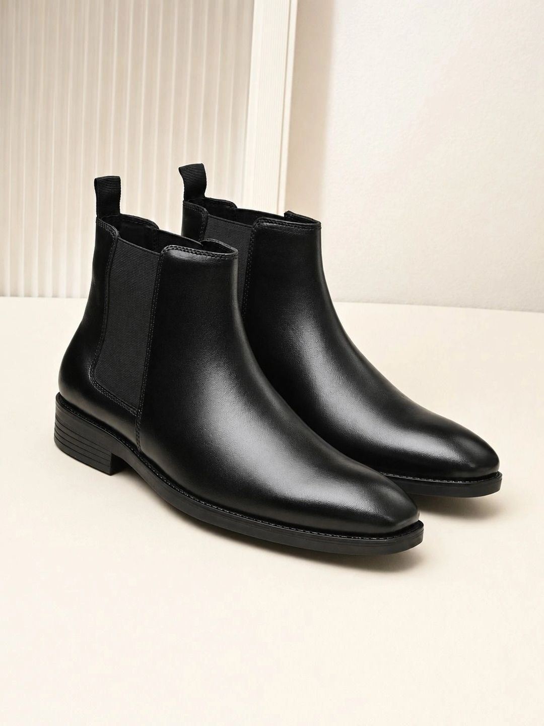 House of Pataudi Men Pointed Toe Slip-On Chelsea Boots-image-28