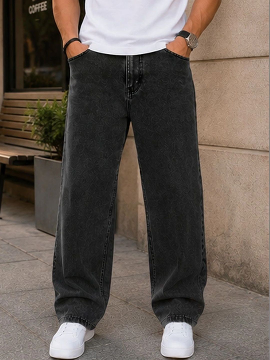 DENIM LIFE Men Classic Straight Fit Mid-Rise Stretchable Jeans-picture-58