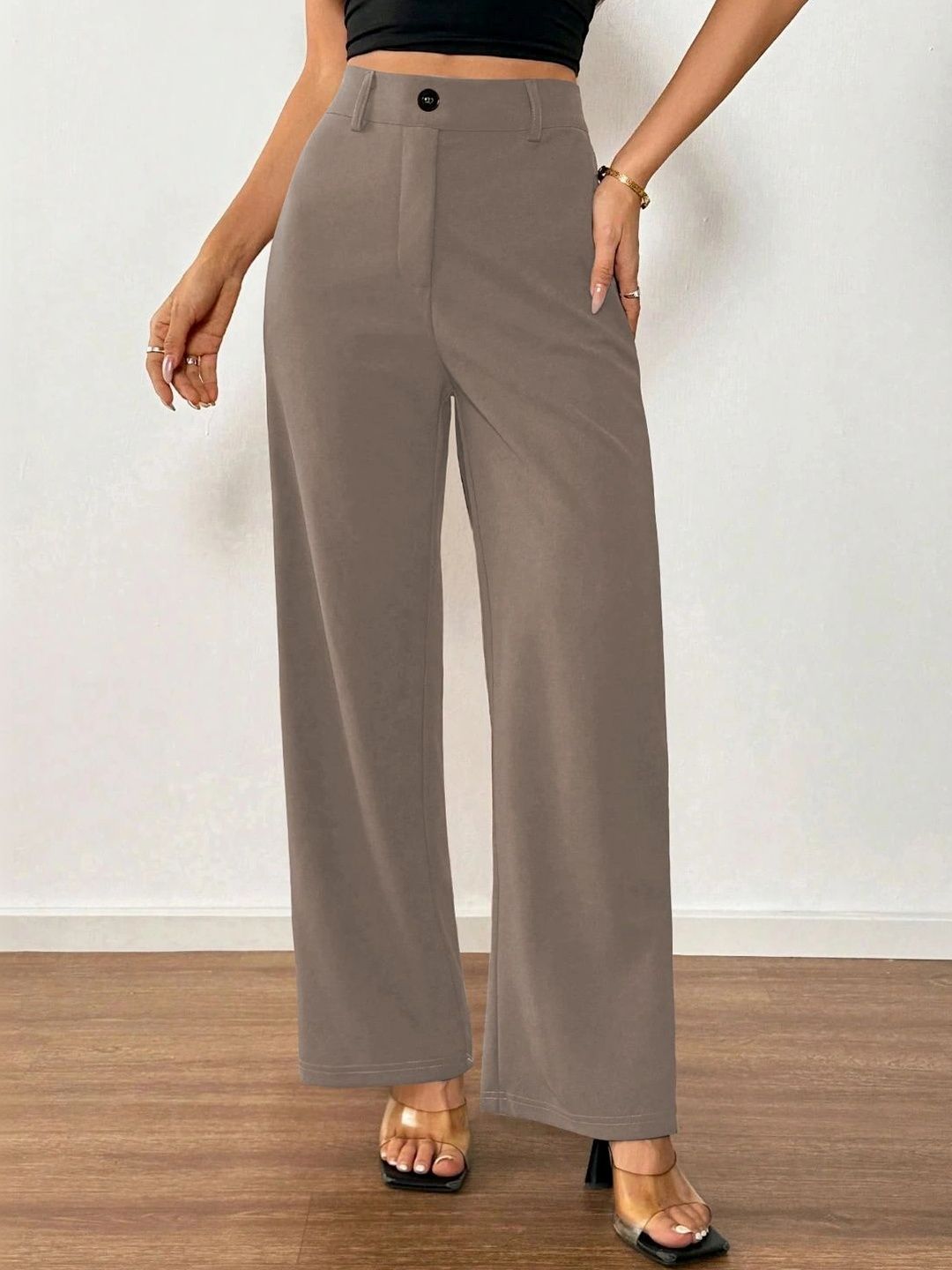 BAESD Women Relaxed Straight Leg High-Rise Easy Wash Trousers-picture-18