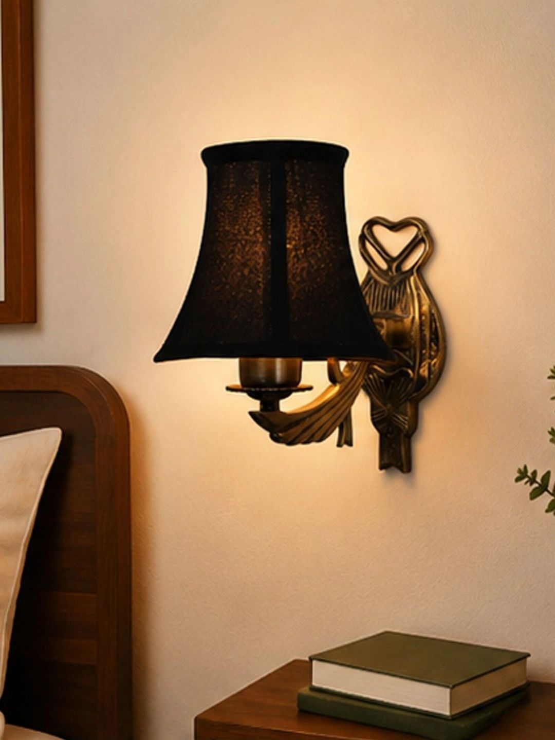 Myntra Elegant Homes Black Metal Traditional Wall Lamp-image-36