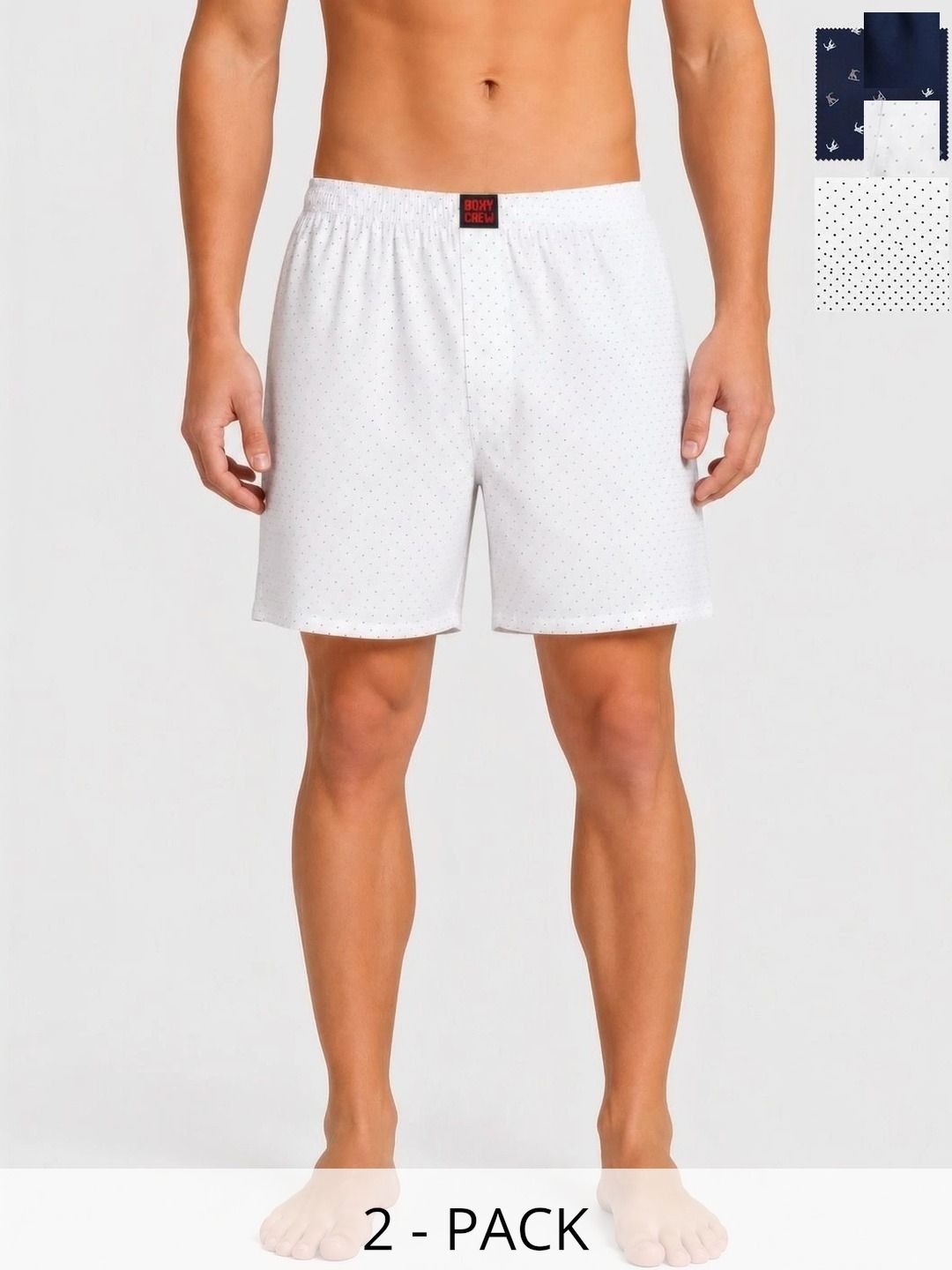 Boxy Crew Pack Of 2 Printed Pure Cotton Breathable Boxers-picture-14