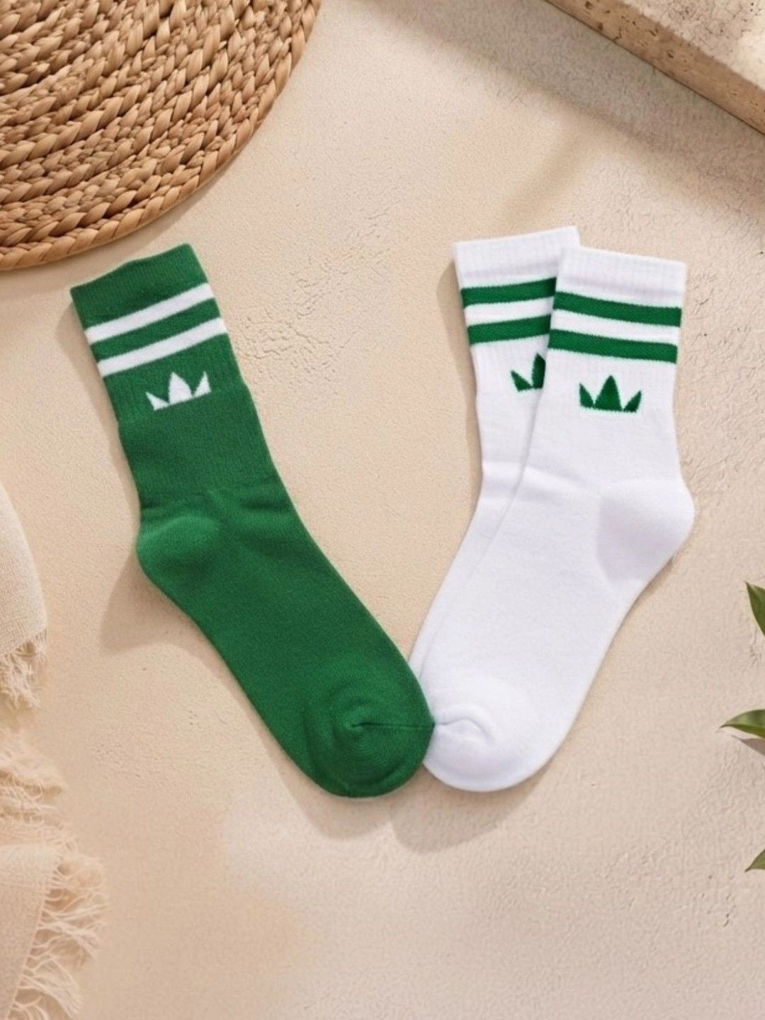 SWAZ Men Pack of 2 Cotton Assorted Striped Above Ankle Socks-picture-39