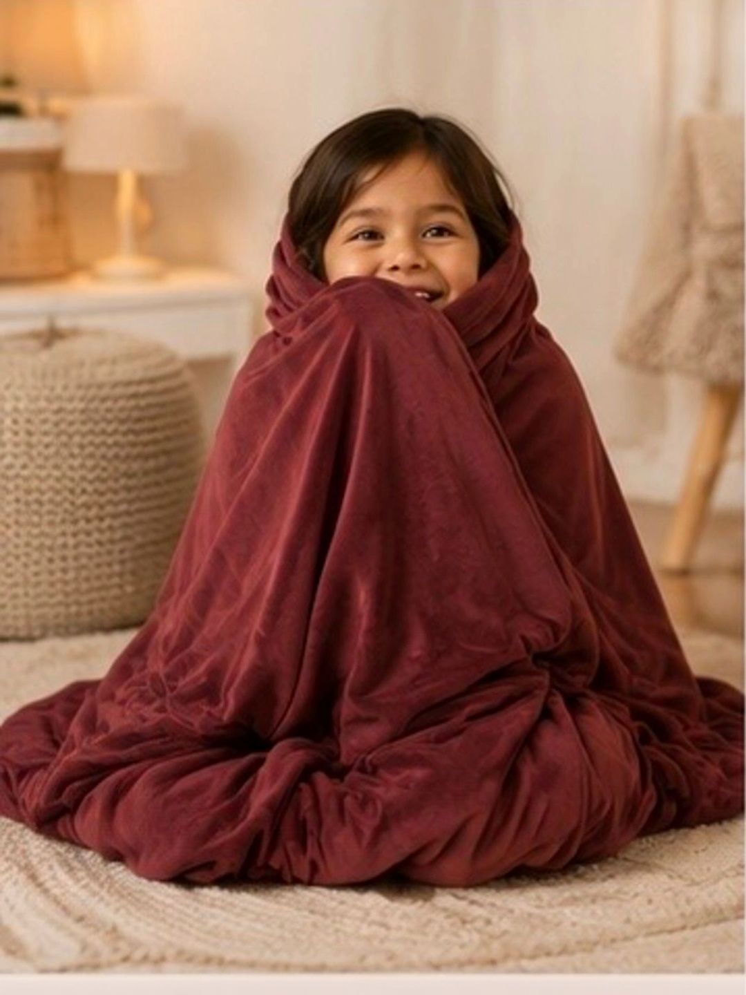 PEPPY THREADS Brown Mild Winter 233 GSM Blanket-image-14