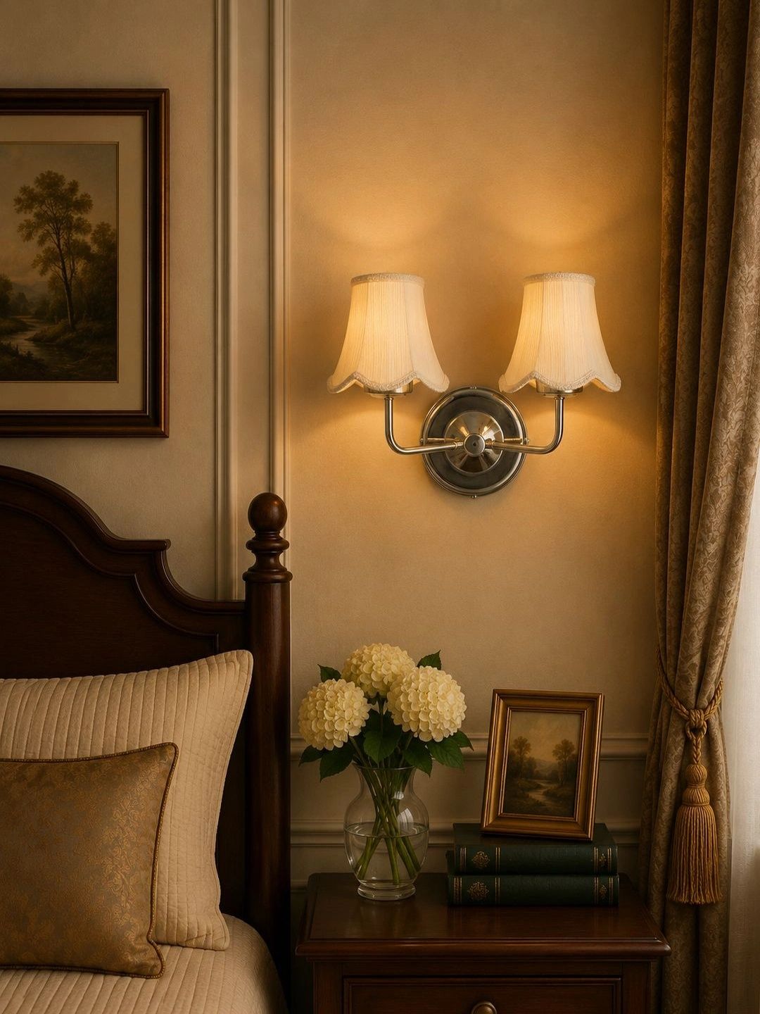 Myntra Elegant Homes Off White Textured Metal Traditional Wall Lamp-picture-11