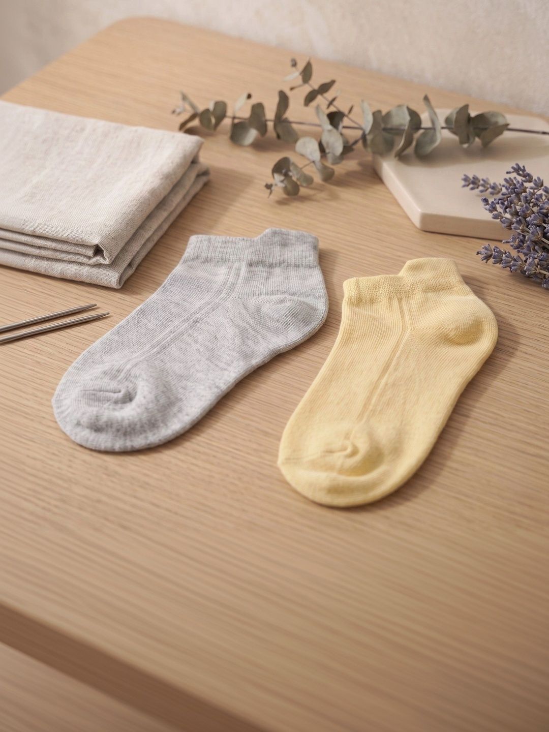 pell-mell Men Pack of 2 Cotton Assorted Ankle Length Socks-picture-35