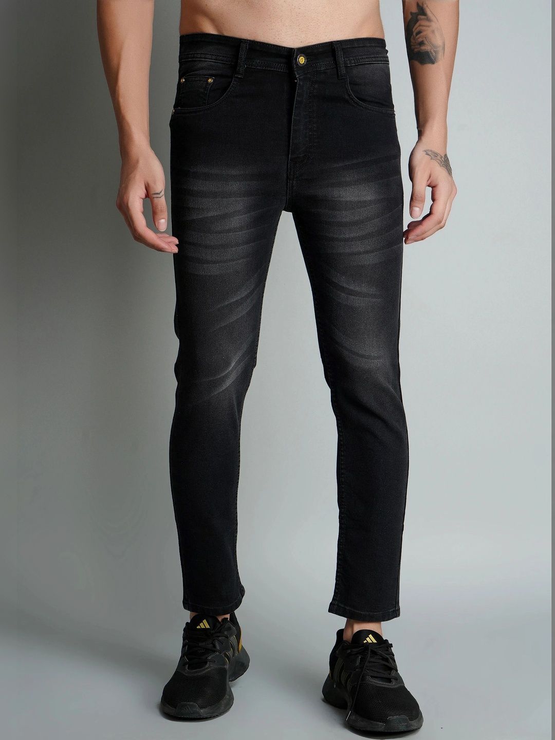 Wanted Men Slim Fit Mid-Rise Low Distress Jeans-picture-28