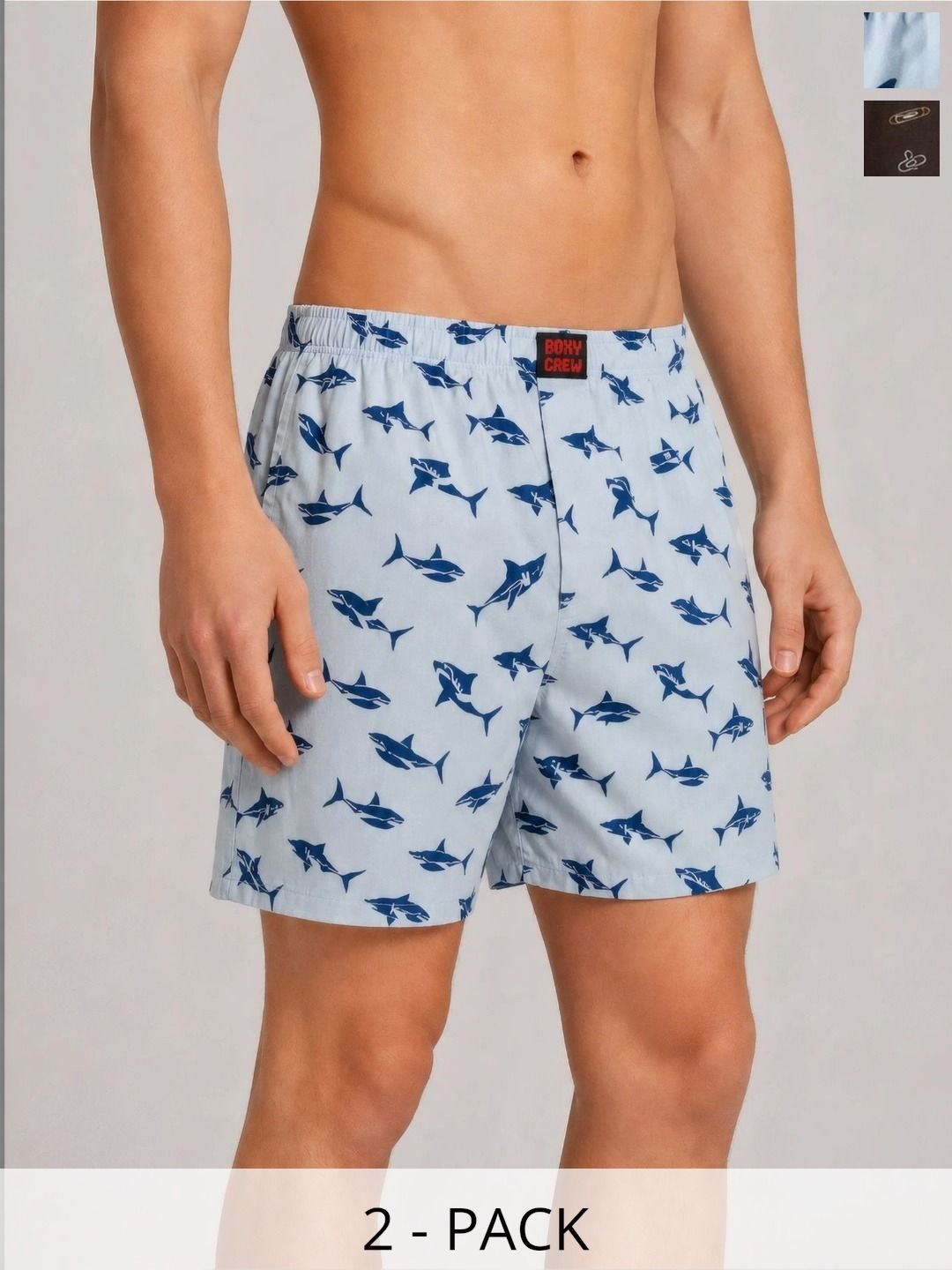 Boxy Crew Pack Of 2 Printed Pure Cotton Mid Rise Boxers-picture-52