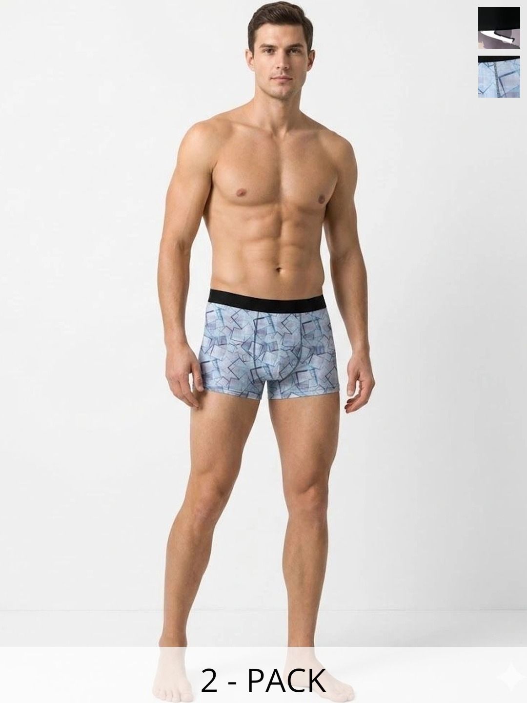 JISHVA Pack of 2 Printed Trunks-picture-57