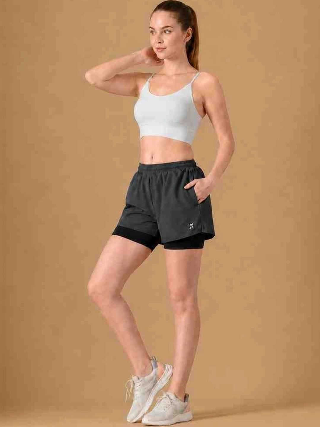 HOUSE OF FITNESS Women High-Rise Training or Gym Sports Shorts-picture-49