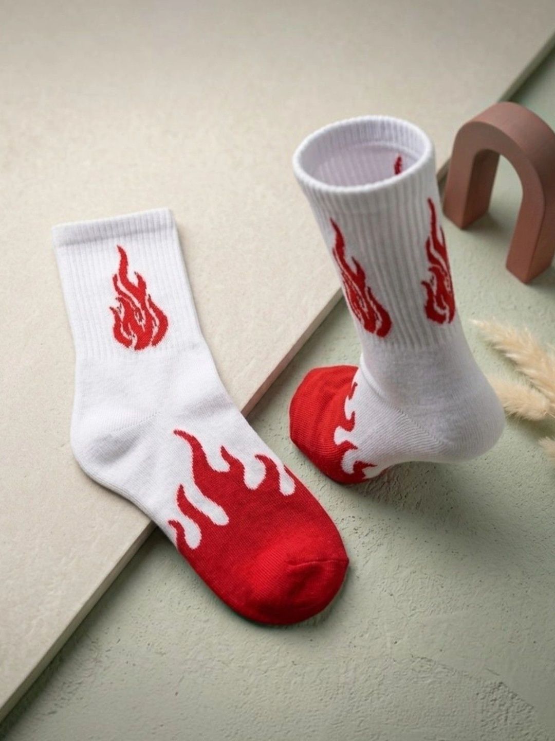 pell-mell Men Pack of 2 Cotton Assorted Patterned Above Ankle Socks-picture-22