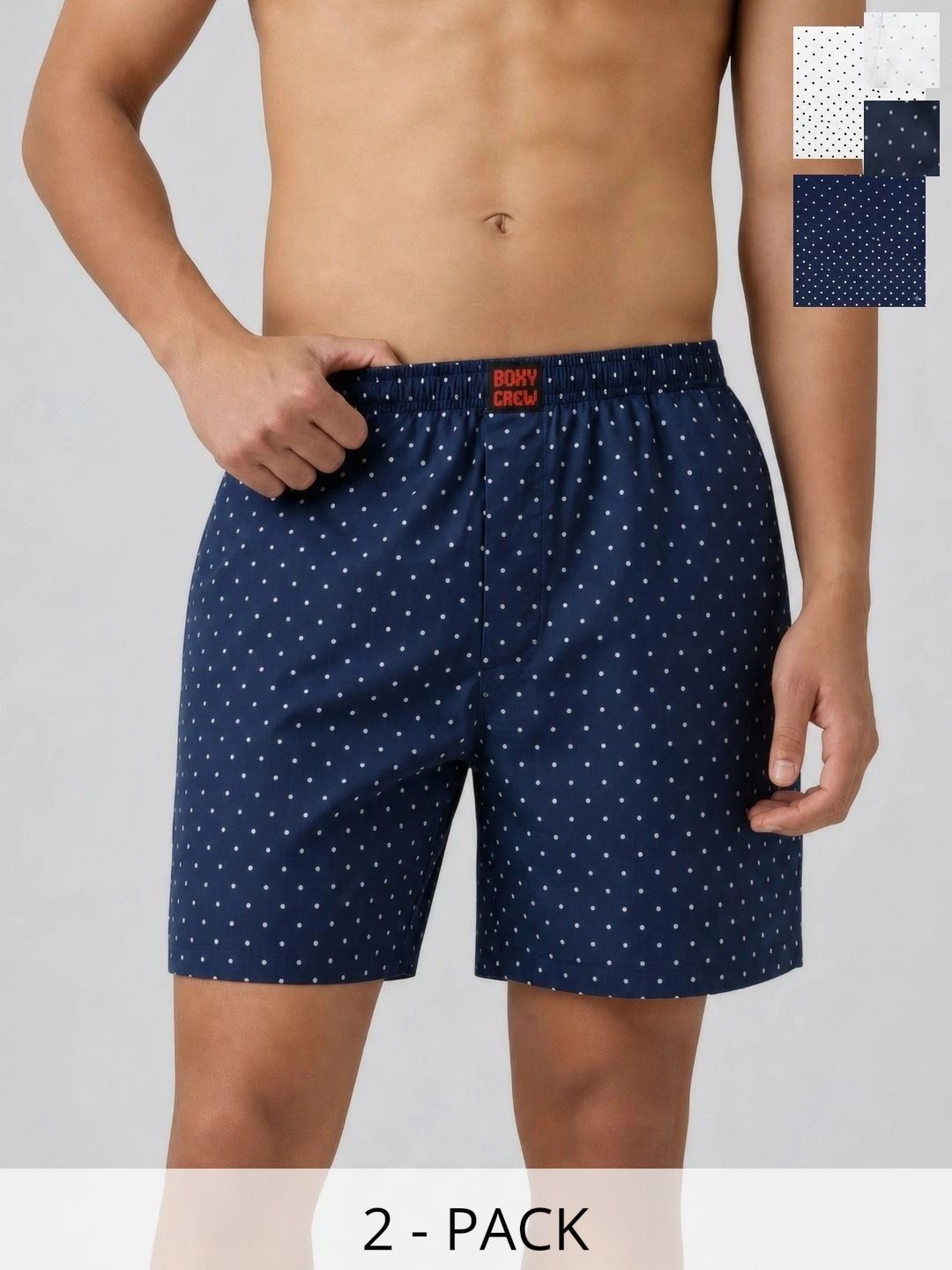 Boxy Crew Pack Of 2 Printed Pure Cotton Mid Rise Boxers-picture-26