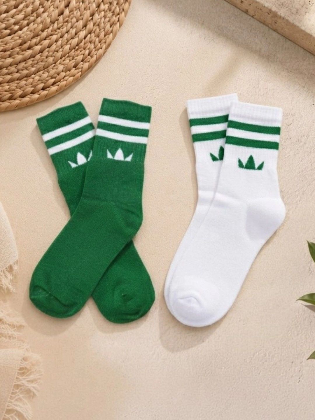 SWAZ Men Pack of 2 Cotton Assorted Striped Above Ankle Socks-picture-14