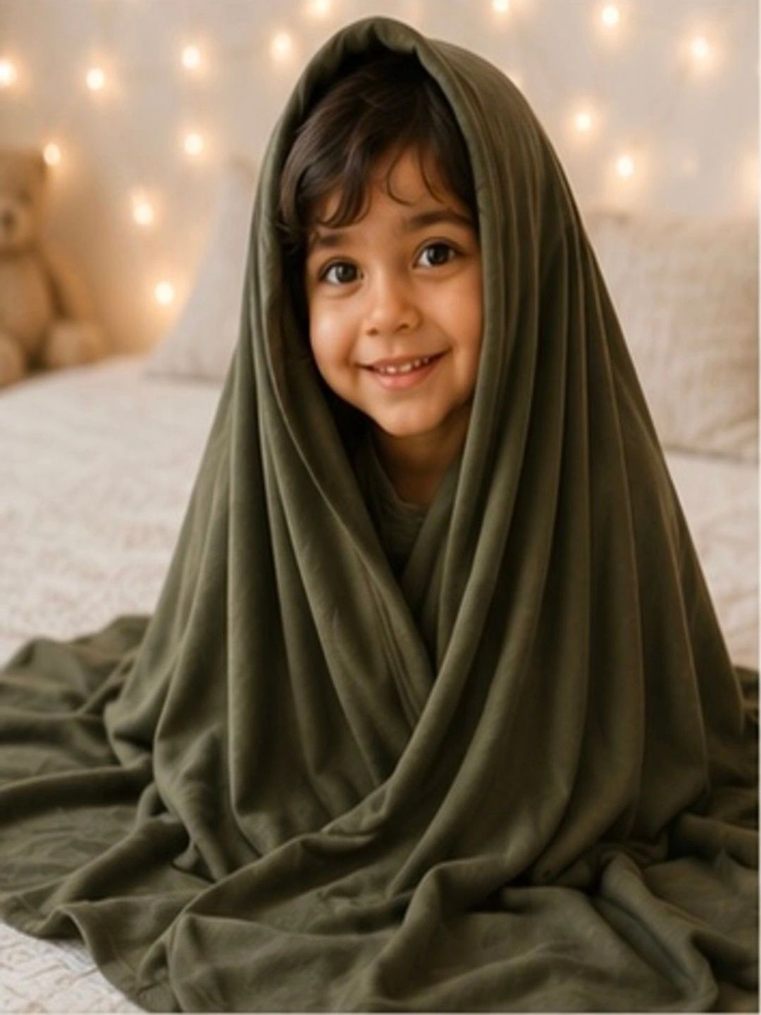 PEPPY THREADS Green Mild Winter 233 GSM Blanket-image-34