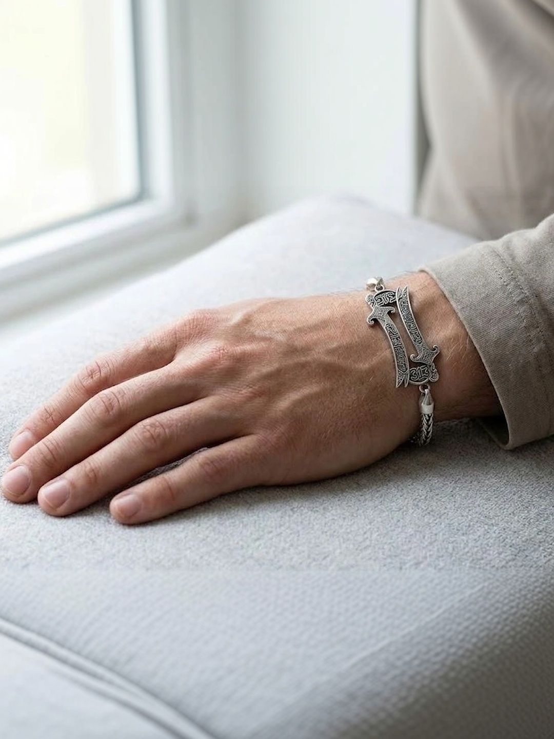 Trenza Unisex Oxidised Wraparound Bracelet-picture-47