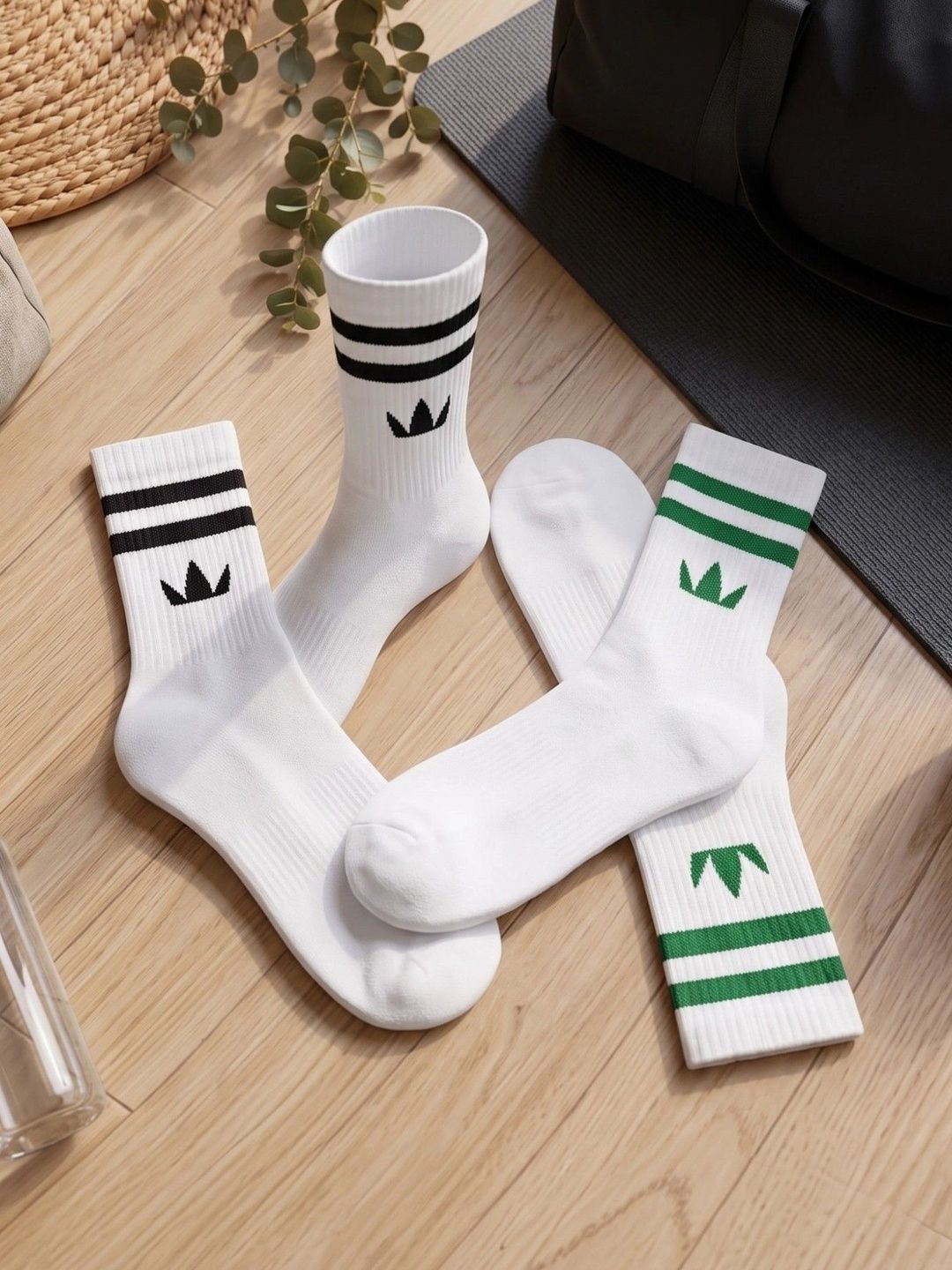pell-mell Men Pack of 2 Cotton Assorted Striped Above Ankle Socks-picture-12