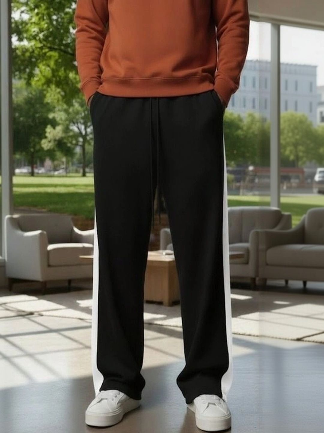 WARCOURT Men Regular Fit Colourblocked Training Track Pants-picture-54