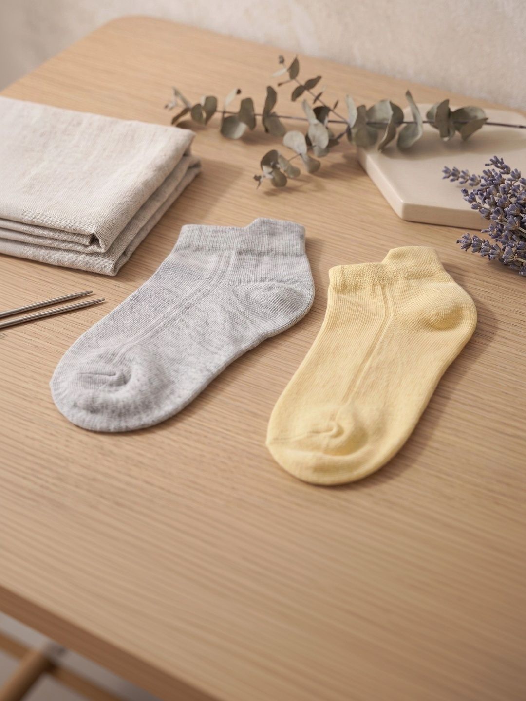 SWAZ Men Pack of 2 Cotton Assorted Ankle Length Socks-picture-51