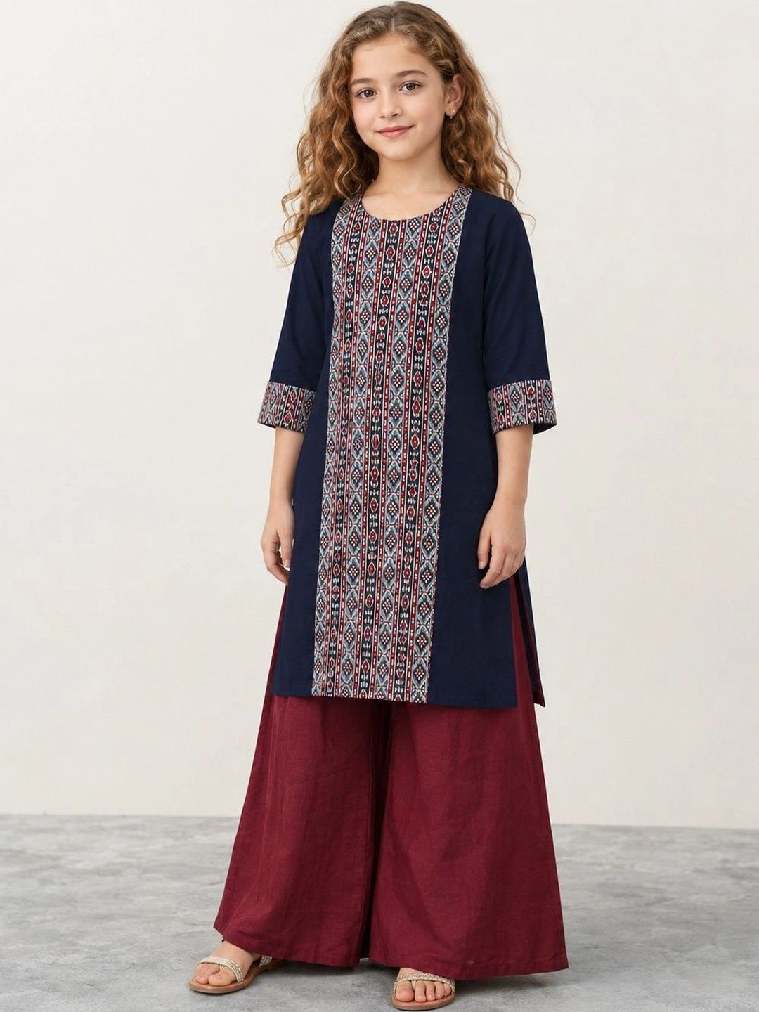 Muhuratam Girls Ethnic Motifs Printed Kurta-picture-49