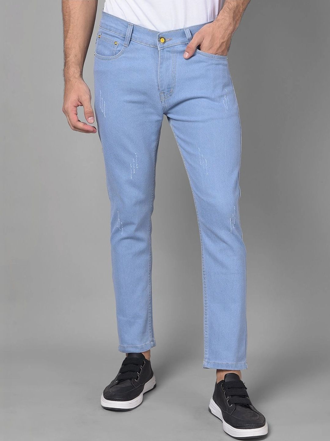 Wanted Men Slim Fit Mid-Rise Low Distress Jeans-picture-27