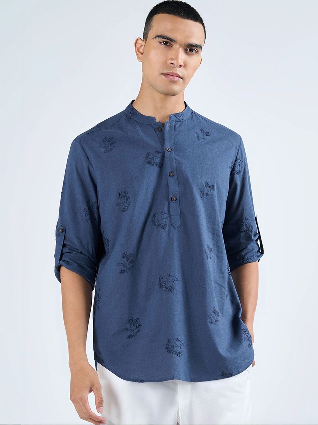 indus route by Pantaloons Men Floral Printed Kurta-picture-48