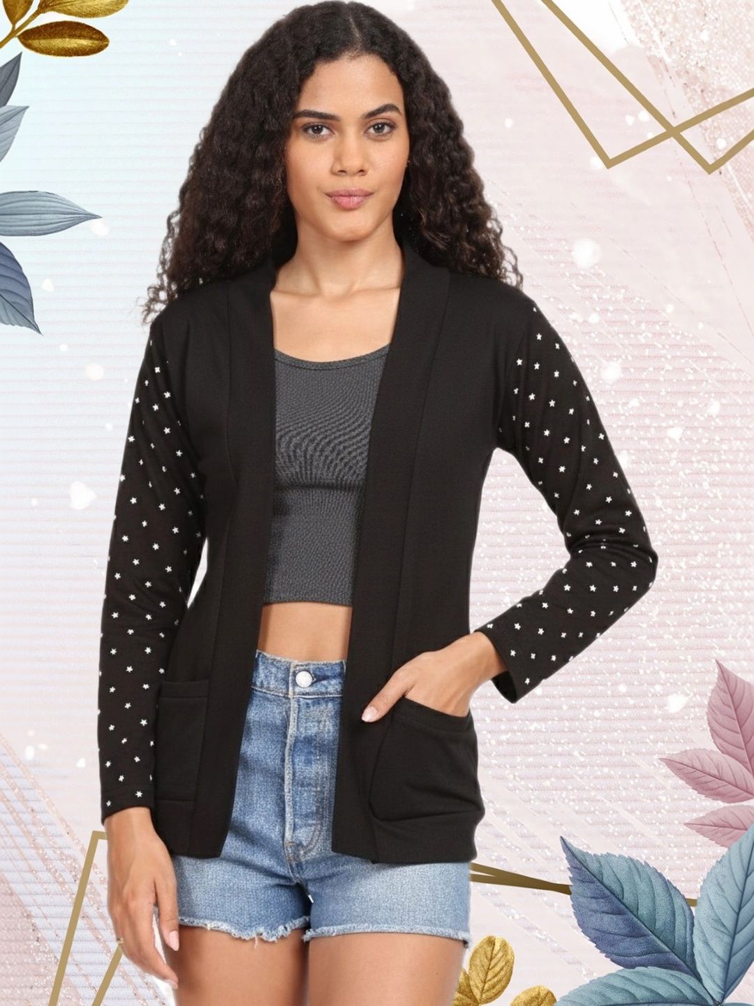 DDASPRATION Women Printed Shrug-image-9
