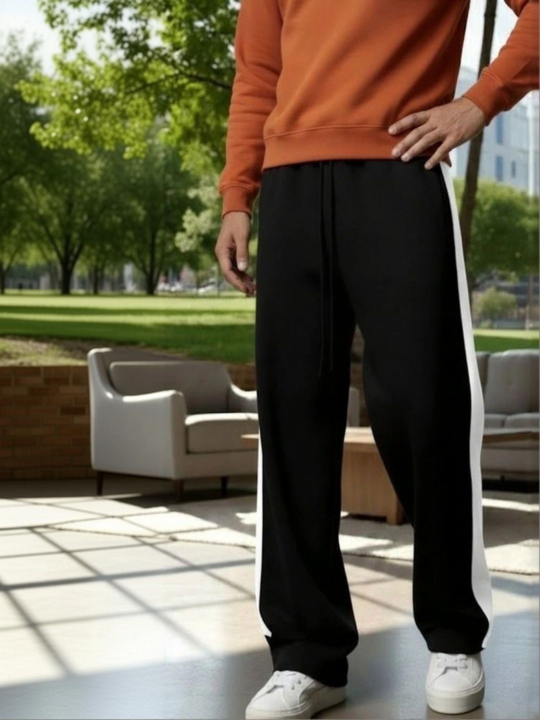 IRONDYE Men Regular Fit Colourblocked Training Track Pants-picture-17