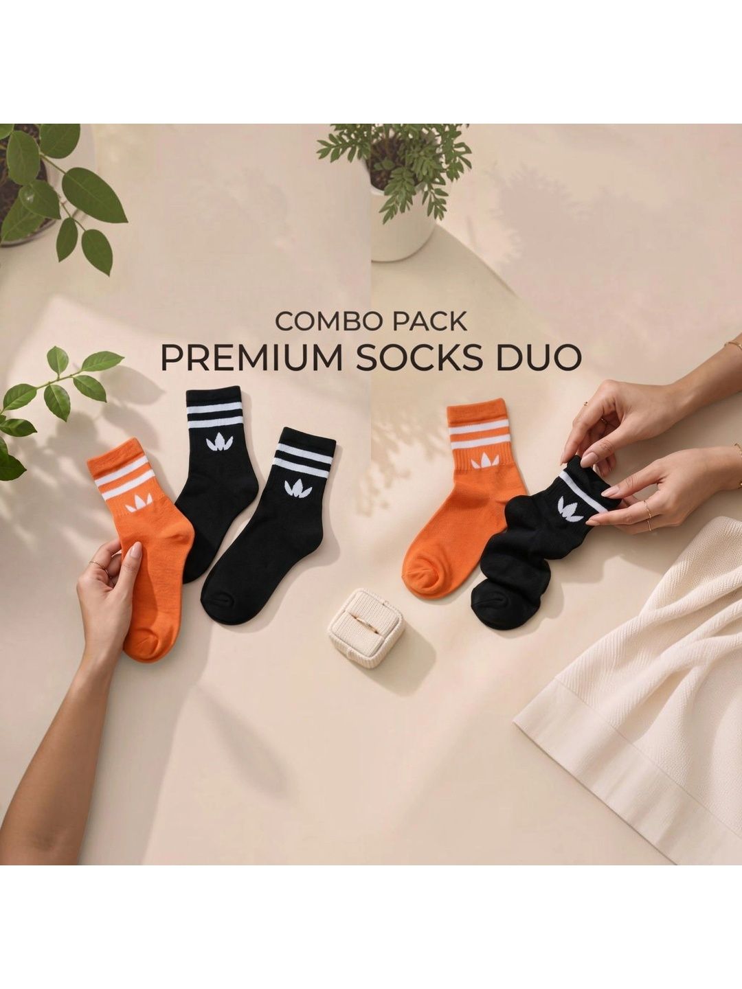 SWAZ Men Pack of 2 Cotton Assorted Striped Above Ankle Socks-picture-28