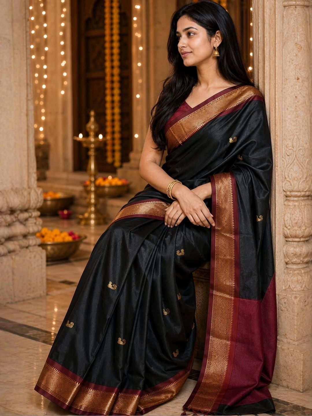 Moda Rapido Zari Pure Cotton Kanjeevaram Saree