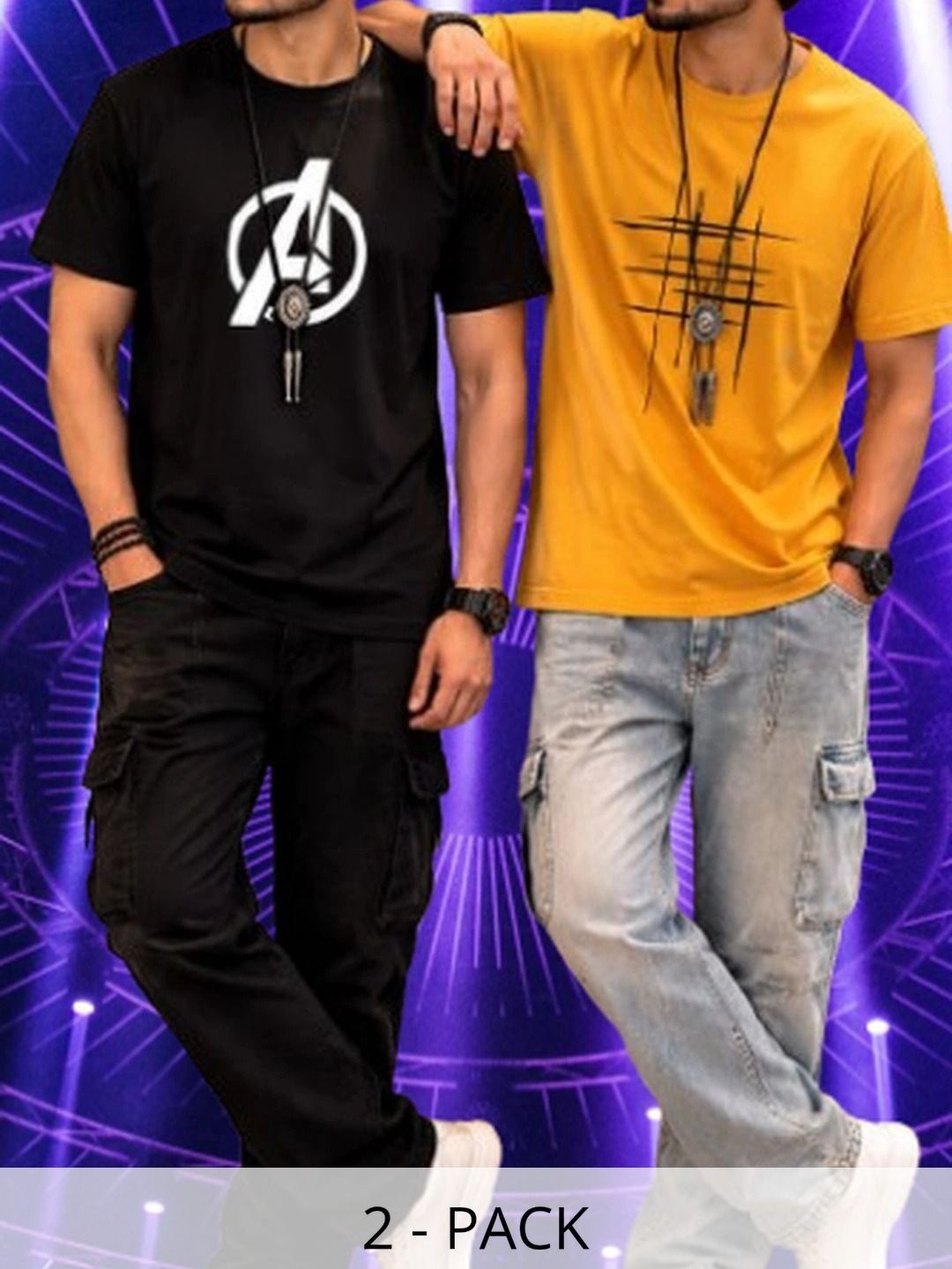 WIKE DENIMS Men Brand Logo 2 Avengers Printed T-shirt-picture-13